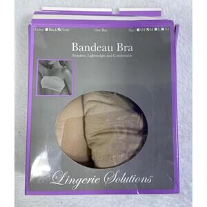 Lingerie Solution Bandeau Strapless Wire Free Lightweight Comfortable Bra New